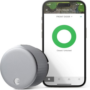 August Wi-Fi Smart Lock 4th Generation Silver